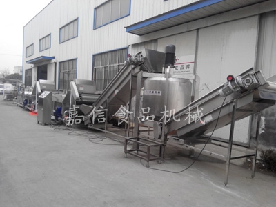 Pepper cleaning off flow line