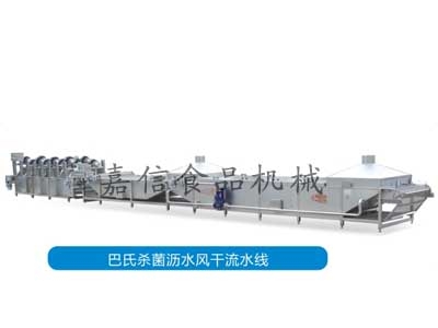 Pasteurization cooling drain dry line