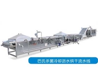 Pasteurization cooling drying line